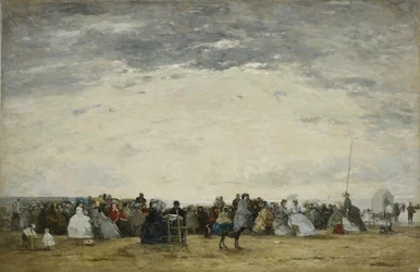 Vacanciers sur la plage de Trouville