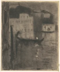 Gondole, soirée à Venise