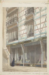 Maison à ossature métallique avec revêtement en terre cuite émaillée