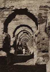 Meknès, Ruines du "Haras" (photo n/b)
