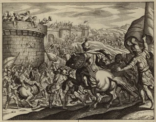 Abimélech attaquant la tour de Thébets