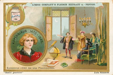 Copernic, carte de Liebig, début du 20e siècle (chromo)