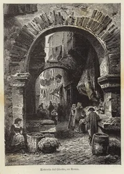 Entrée du Ghetto, à Rome