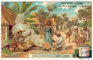 Forgeron philippin dans un village