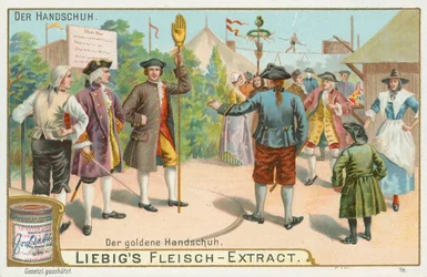 Gants, carte de Liebig, début du 20e siècle (chromo)