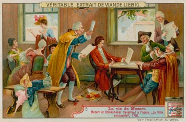 Mozart et Schikaneder travaillent sur La Flûte enchantée