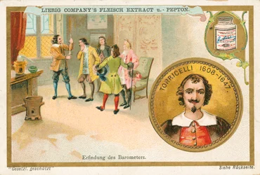 Torricelli, Carte de Liebig, début du 20e siècle (chromo)