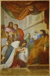 Saint Louis soignant les malades - Saint Louis … (painting on canvas)