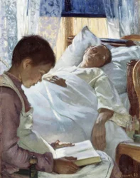 Réflexion en bleu, 1887