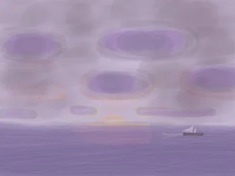 Océan Atlantique, 2015 (dessiné à la main sur un iPad avec un crayon Apple)
