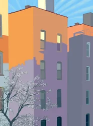 Bâtiment Ombres sur bâtiment (art numérique)