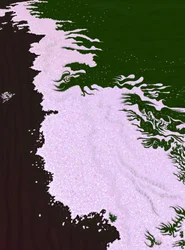 Pétales de fleurs de cerisier sur le sol (art numérique)