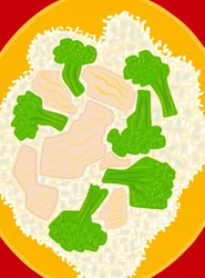 Poulet et brocoli, 2025 (art numérique)