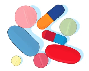 Pilules colorées (art numérique)