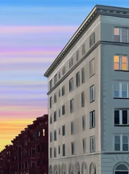 Angle de la Eigth Street et de Prospect Park West (art numérique)