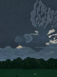 Crépuscule et nuages, Prospect Park, Brooklyn (art numérique)