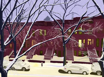Première neige, première lumière, 2025 (art numérique)