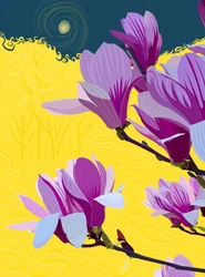 Tulipier en fleurs, 2025 (art numérique)