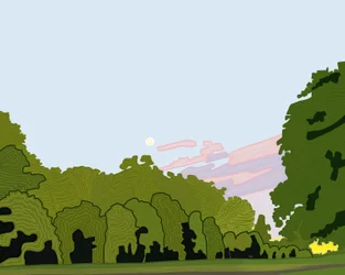 Hyde Park avec un renard (art numérique)