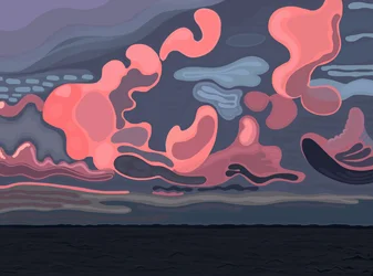 Océan et nuages, Brooklyn (art numérique)
