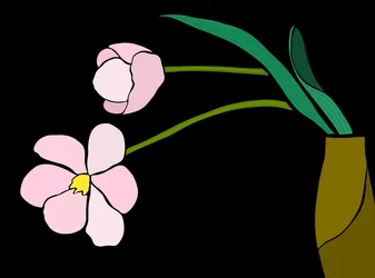 Fleurs roses, 2025 (art numérique)