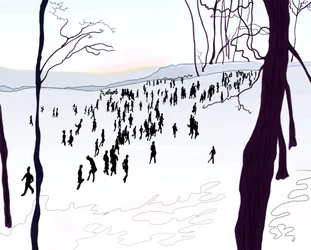 Prospect Park, hiver (art numérique)