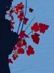 Érable rouge, octobre 2025 (art numérique)