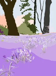 Crocus de printemps (art numérique)