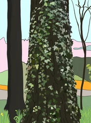 Arbre avec lierre (art numérique)