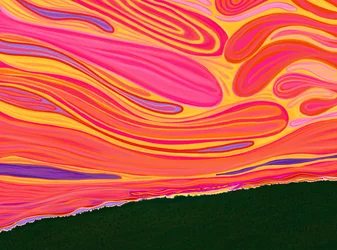 Colline du Vermont en été (art numérique)