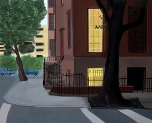 Willow and Middagh Street, 2016 (dessiné à la main sur un iPad avec un crayon Apple).