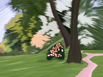 Matin venteux, Prospect Park, 2025 (art numérique)