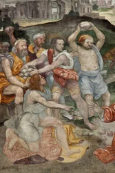 Fresque de la lapidation de saint Étienne, vers 1550 (fresque)