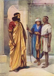 David, le roi gentil (lithographie couleur)