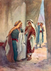 Joseph dans la tente de son père (lithographie couleur)