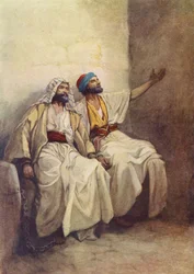 Paul et Silas joyeux en prison (lithographie couleur)