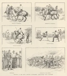 Croquis au Royal Military Tournament, Agricultural Hall, Islington