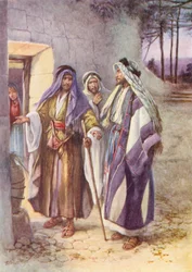 La marche vers Emmaüs (lithographie couleur)