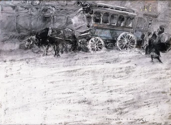 Autobus tiré par des chevaux