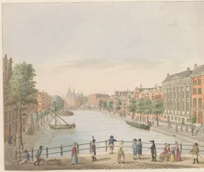 Vue du Kloveniers Burgwal et de la Maison de Trip, du Hoog-Straat au Marché Neuf