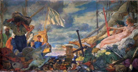 Allégorie du commerce international. Art russe, fin du 19e-début du 20e siècle. Galerie nationale Tretiakov, Moscou.