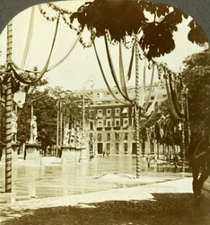 Décorations, Plaza de Oriente, Madrid, Espagne