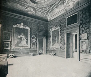 Salon de la reine Caroline, au palais de Kensington, vers 1899, 1901