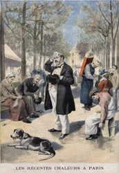 Les récentes chaleurs à Paris - dans Le petit Journal du 22/09/1895