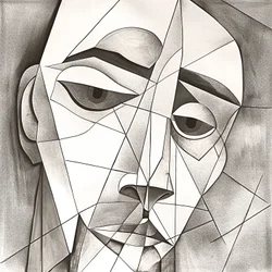 Dessin au crayon primitif abstrait d