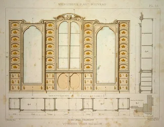 Conception pour une vitrine de magasin, illustration de 