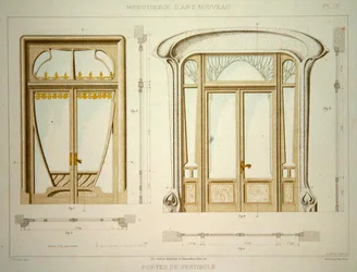 Conceptions pour portes de hall, illustration de 