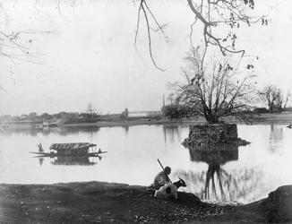 Rivière Jhelum, Shadipur, Cachemire, Inde