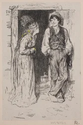 Illustration de "Askeladden som fik prinsessen til at løgste sig"