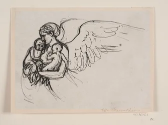 Esquisse pour le relief de Thorvaldsen, "La Nuit"